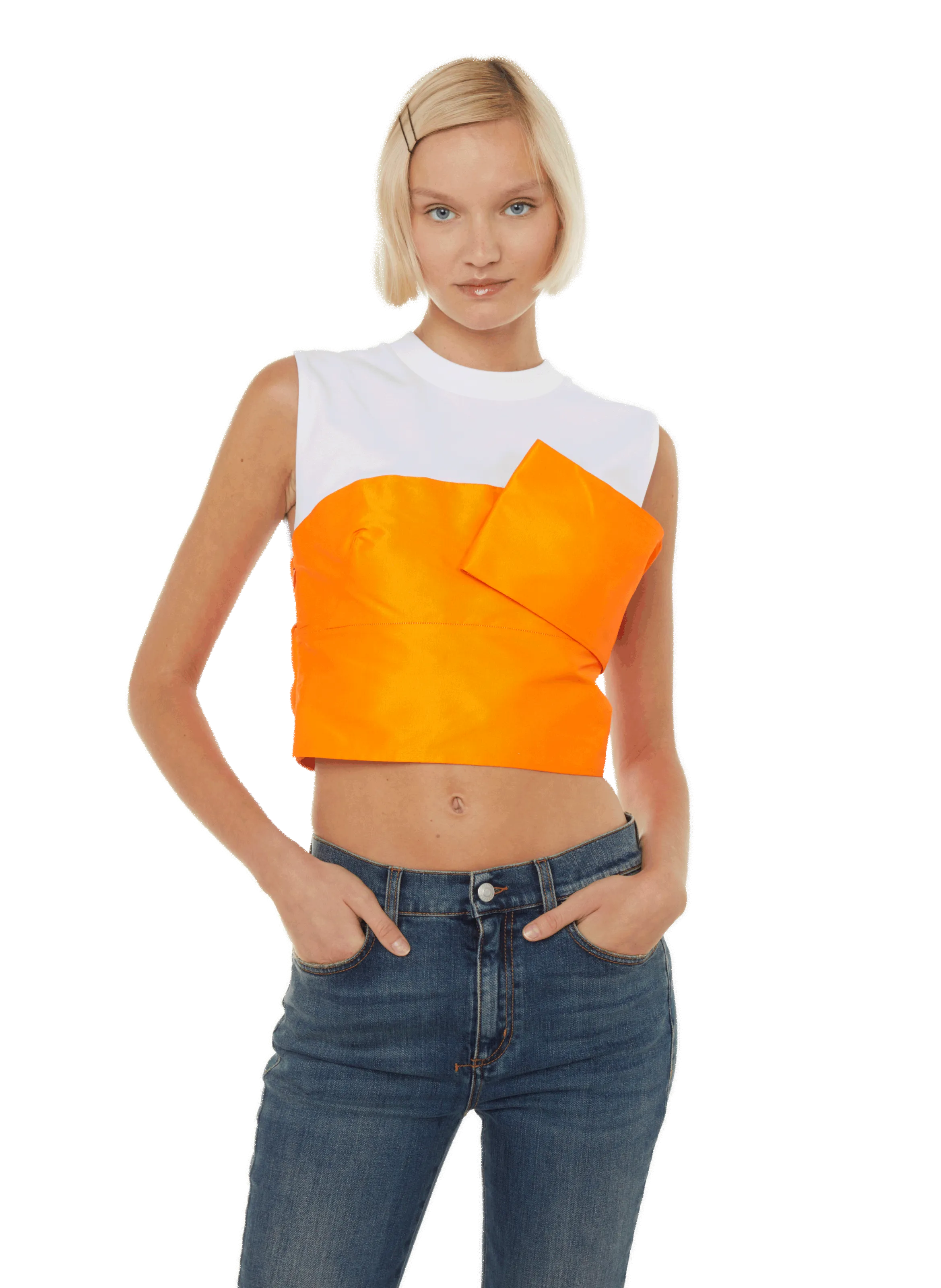 ALEXANDER MCQUEEN  Top bi-matière - Multicolore