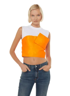 ALEXANDER MCQUEEN  Top bi-matière - Multicolore