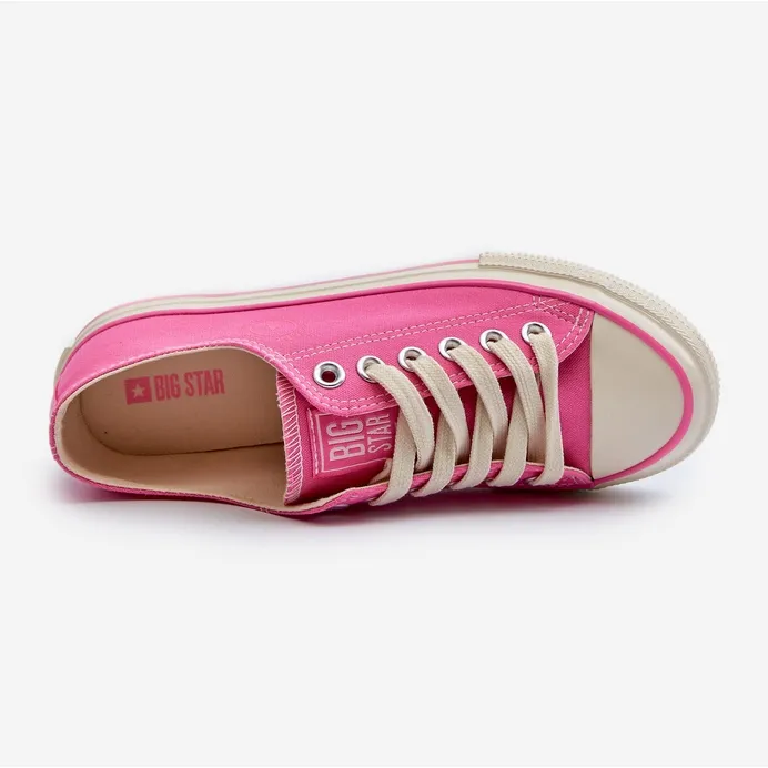 Baskets basses femme Big Star NN274271 rose