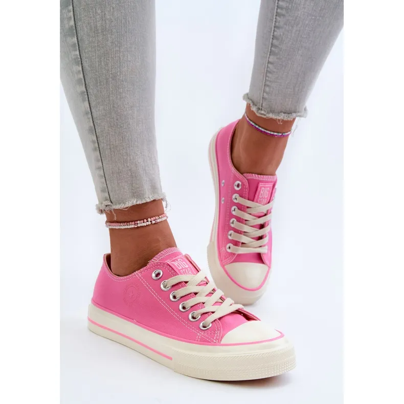 Baskets basses femme Big Star NN274271 rose