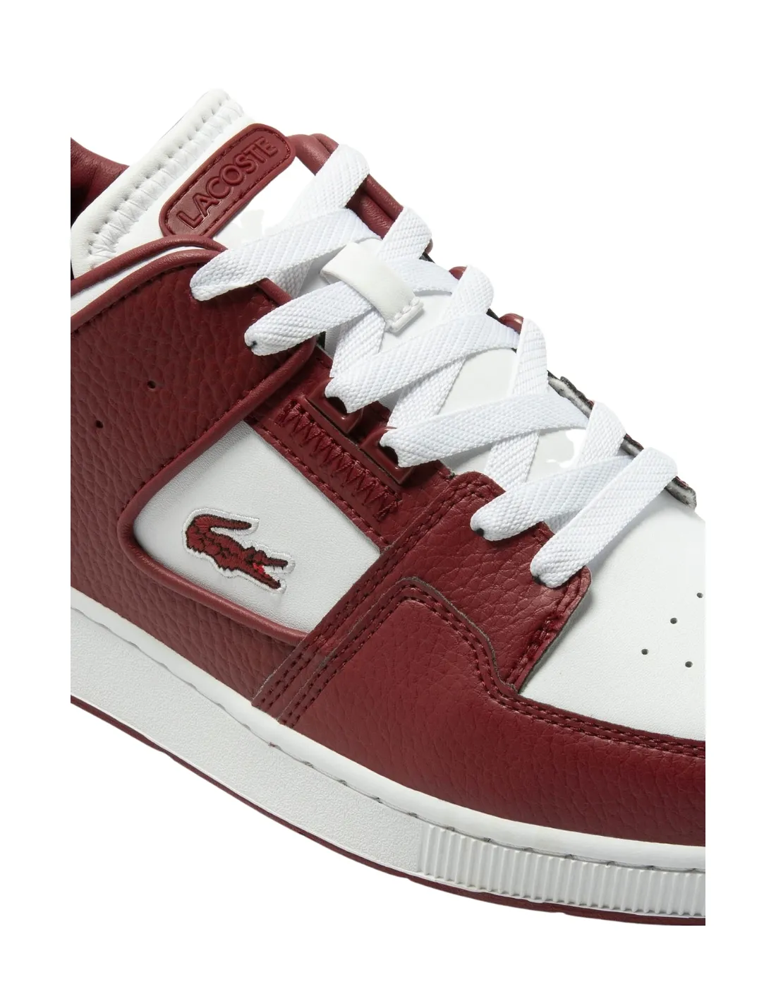 Baskets homme Lacoste Ref 61257 Blanc/Bordeaux
