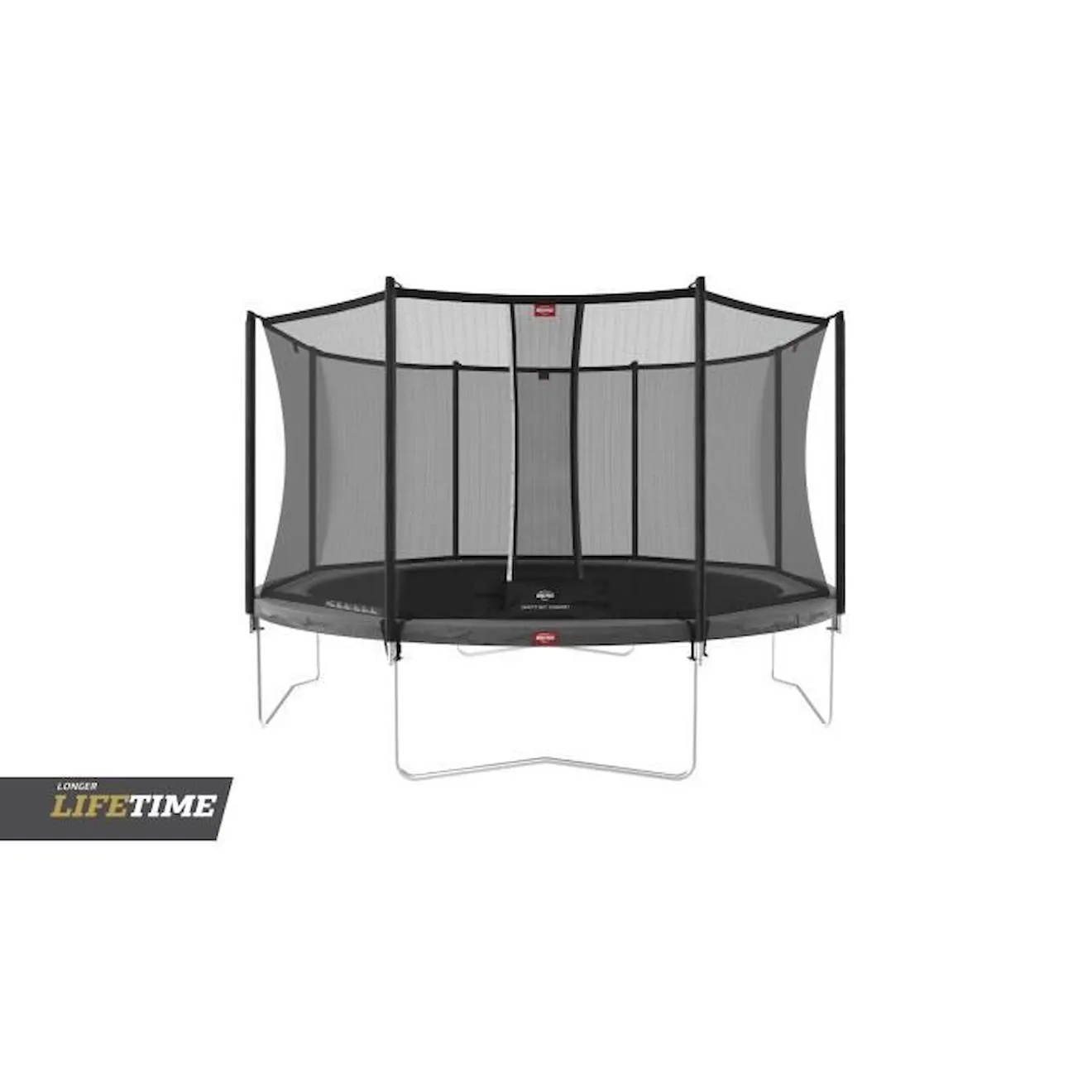 BERG - Favorit Regular Trampoline d'extérieur 380 Gris + Filet de sécurité Comfort gris - Berg Toys