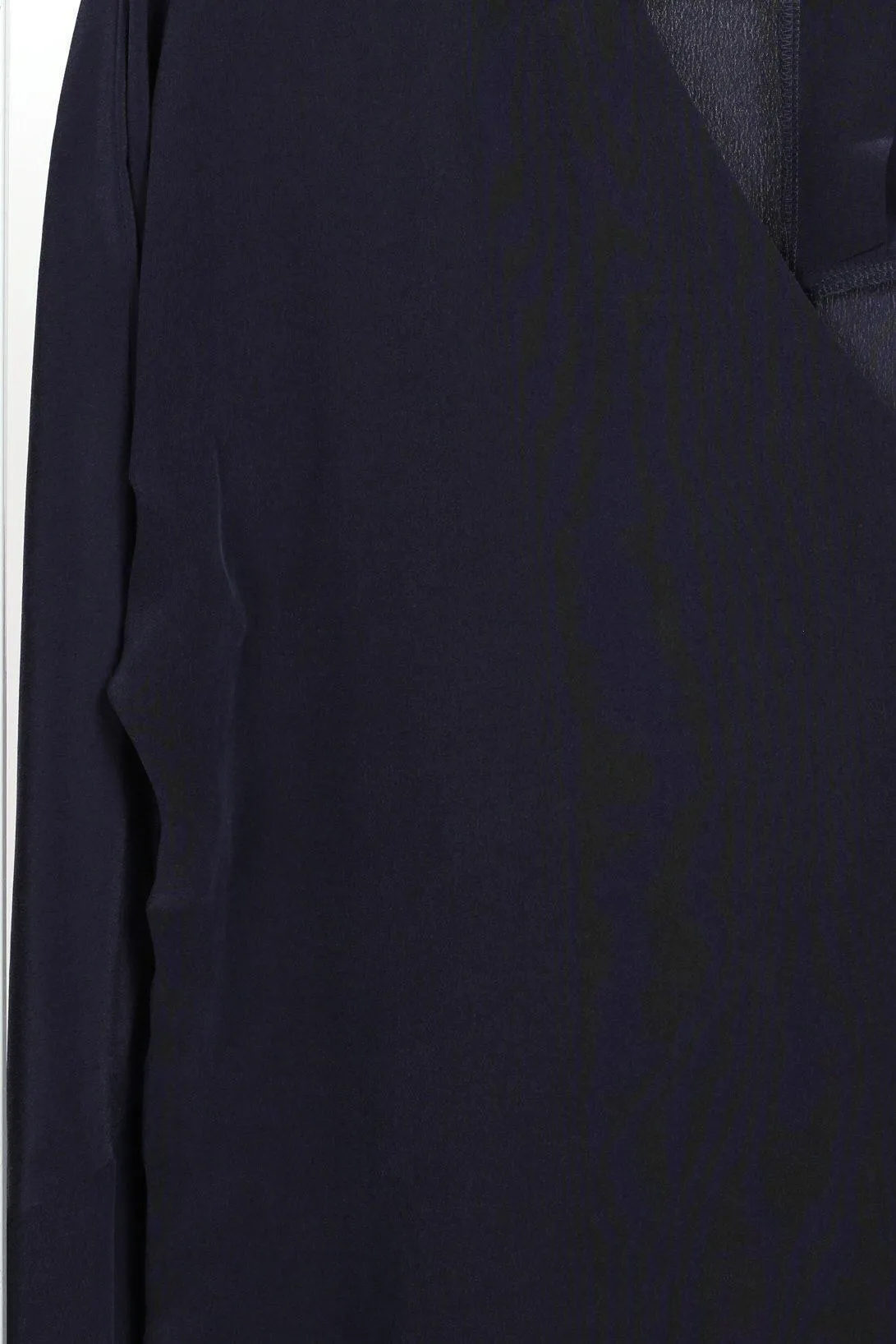 Blouse bleu marine en soie lavée Edith