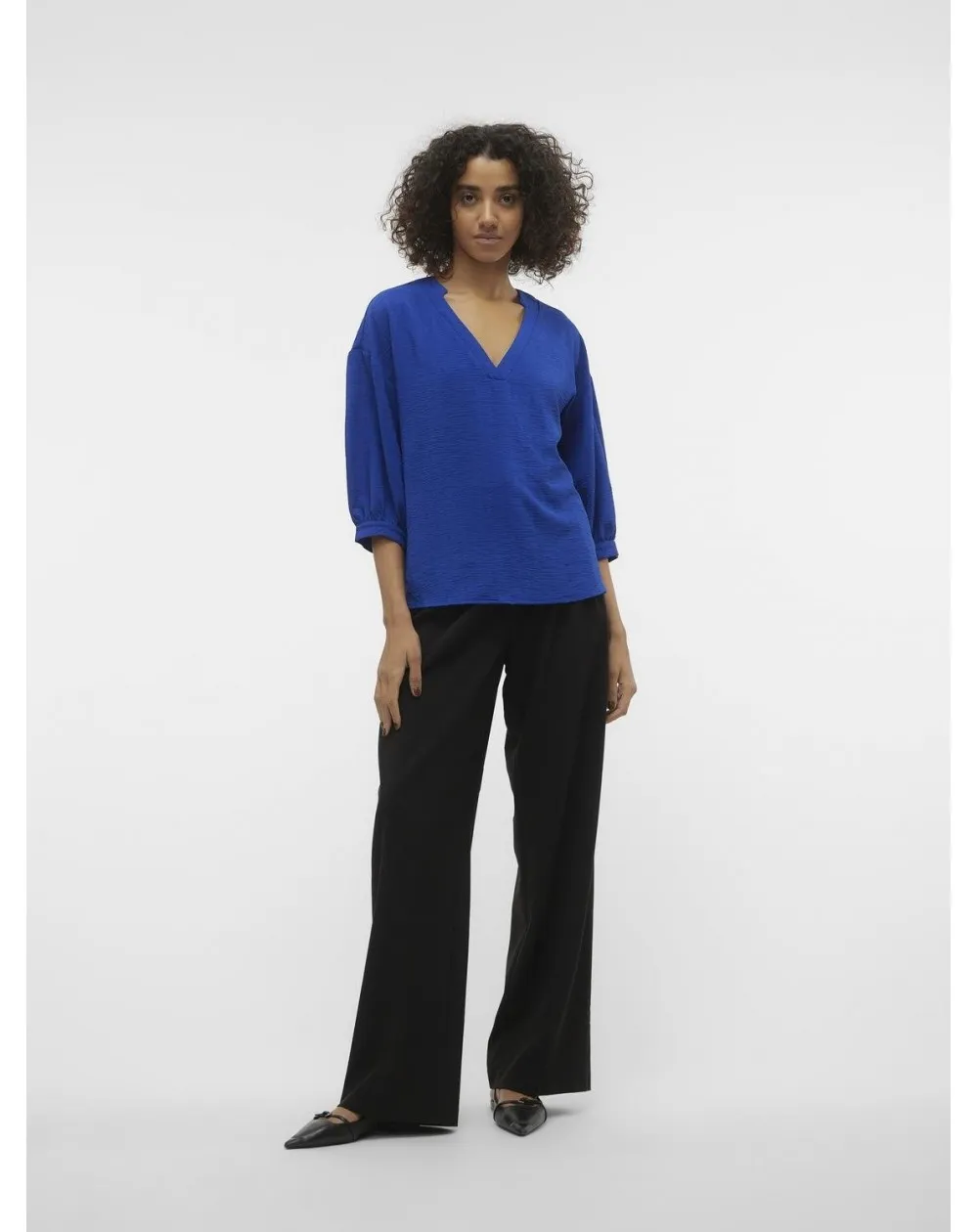 Blouse col v à manches 3/4 GAIGA Vero Moda