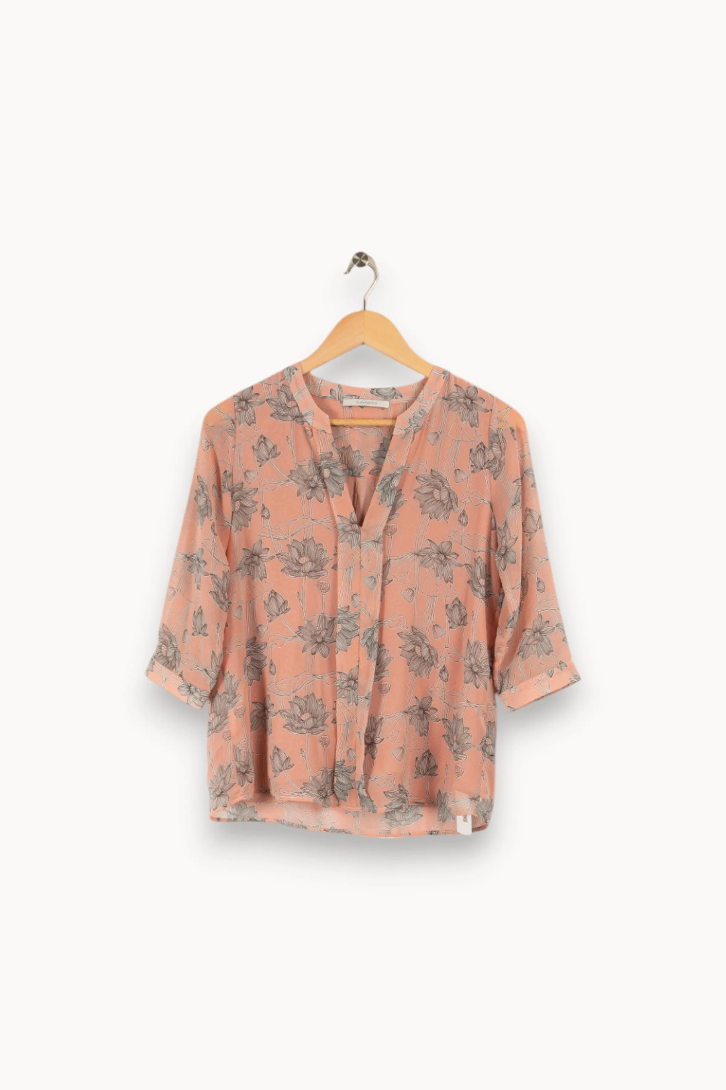 Blouse rose à motifs - Taille XS/34