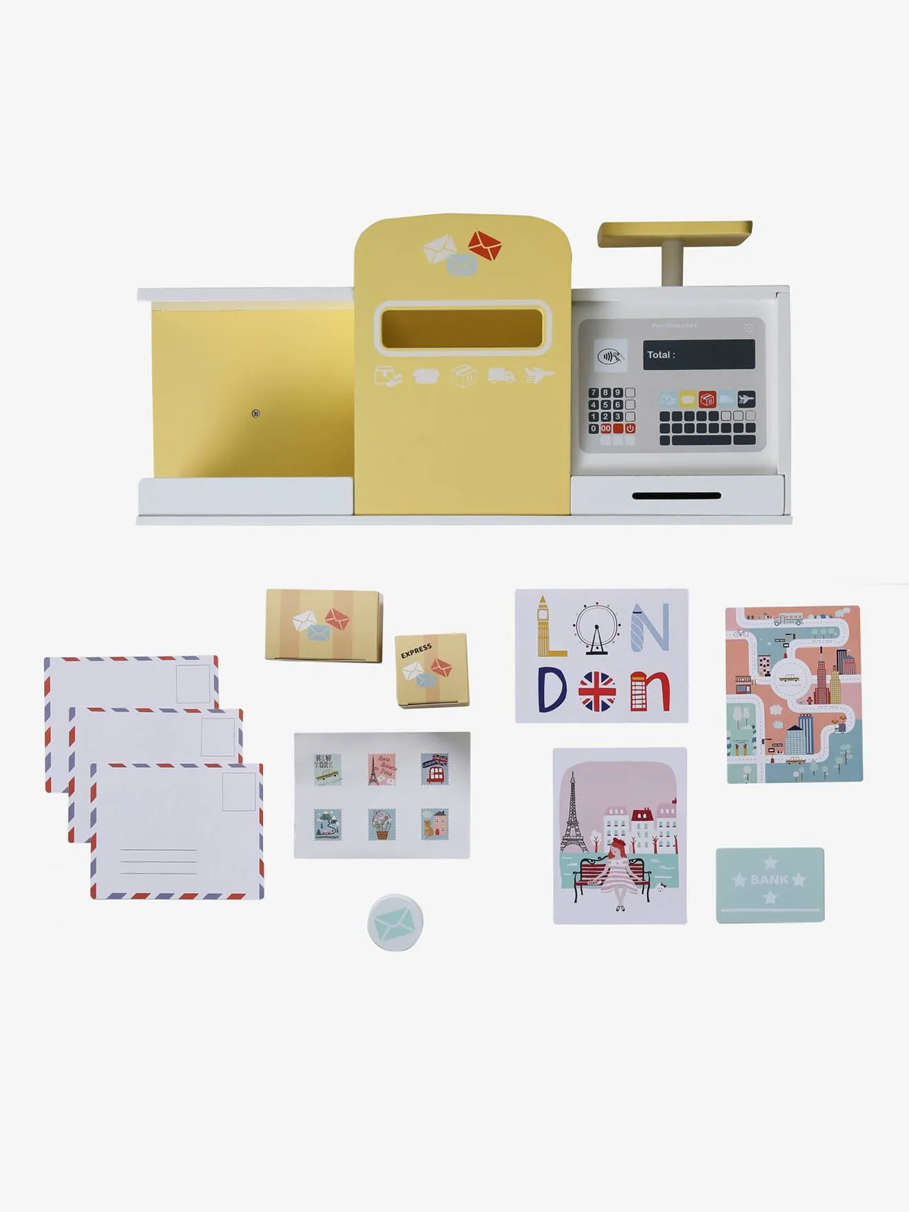 Bureau de poste en bois FSC® blanc - Vertbaudet