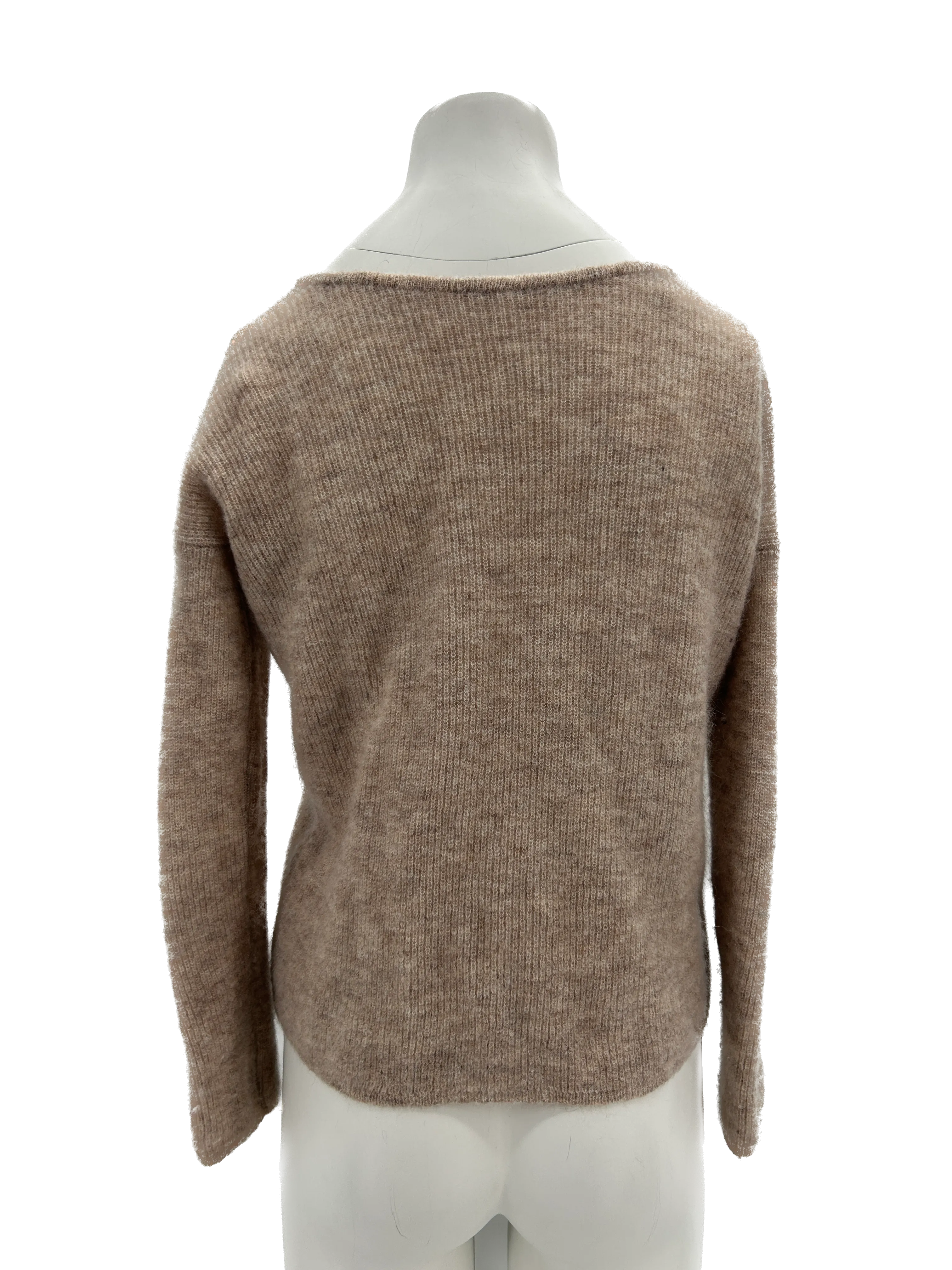 Cardigan beige en laine