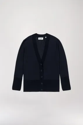 Cardigan en maille marine