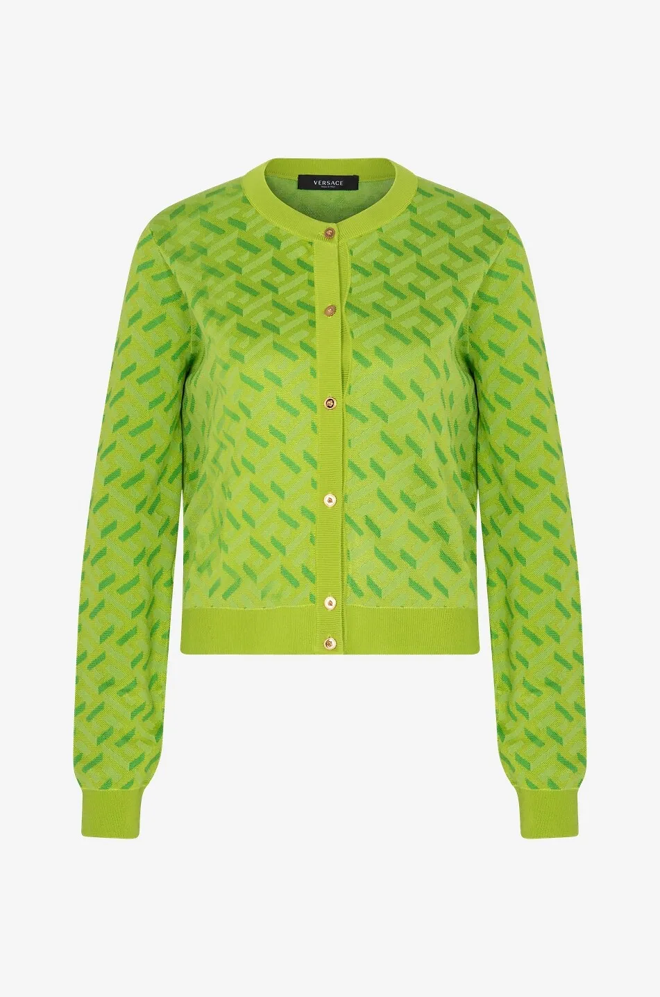 Cardigan jacquard boutonné La Greca