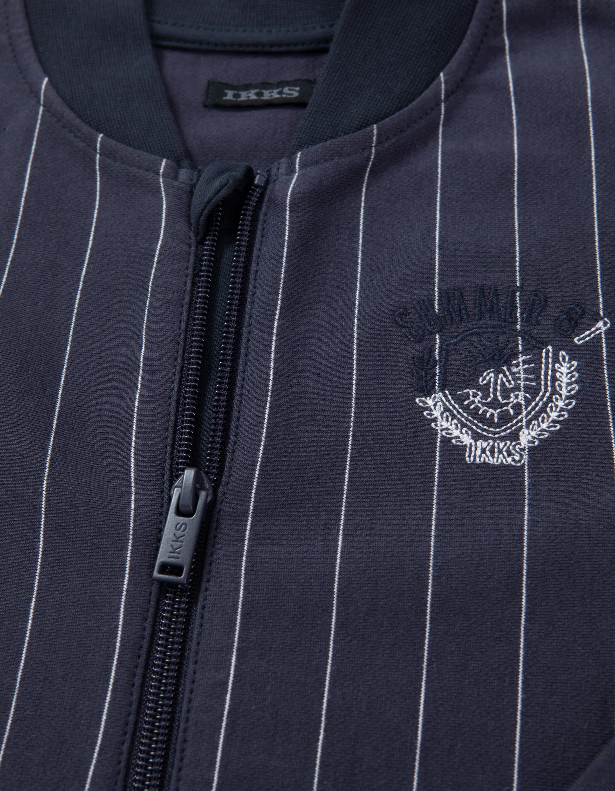 Cardigan marine maille rayures tennis garçon