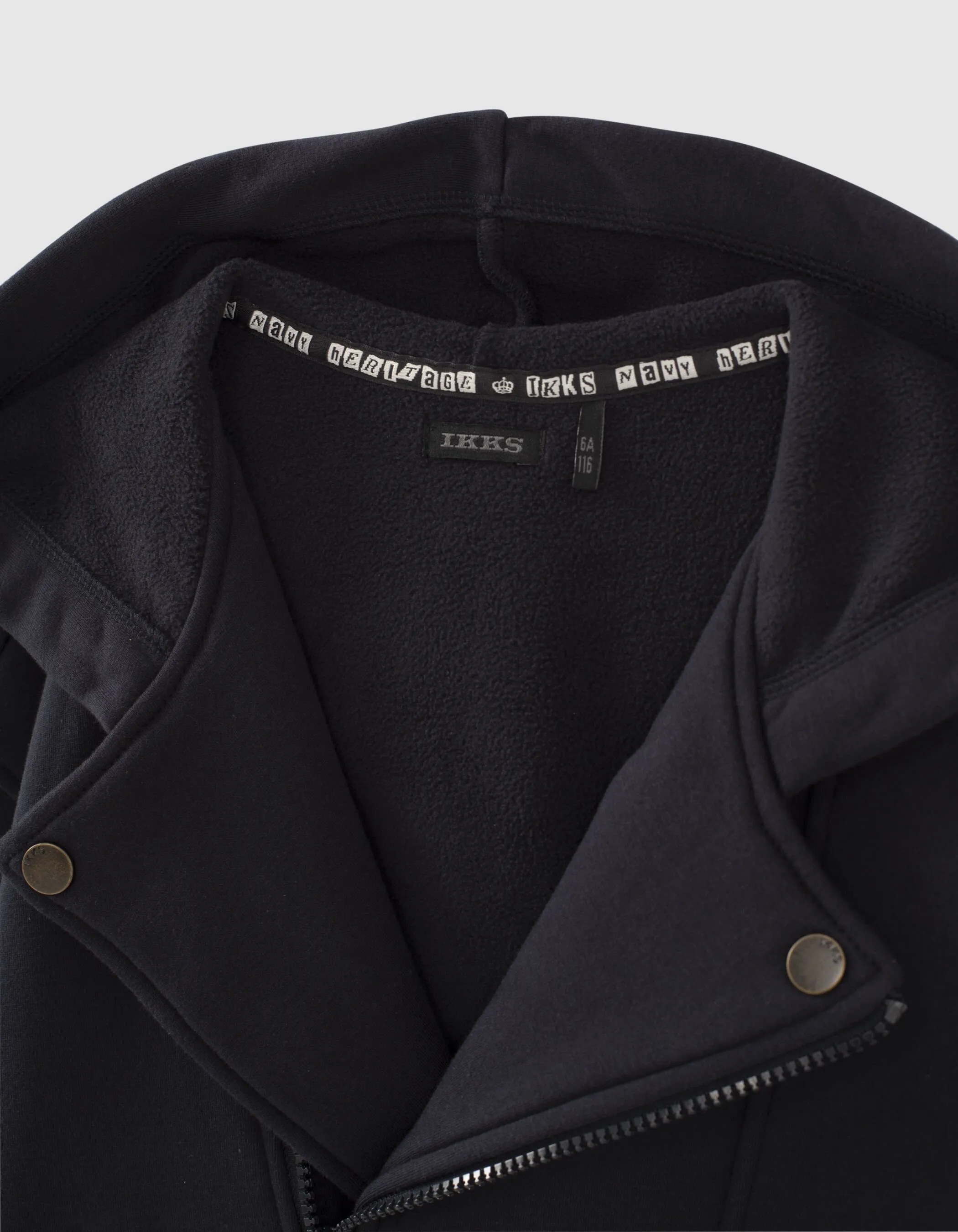 Cardigan navy à zip asymétrique garçon 