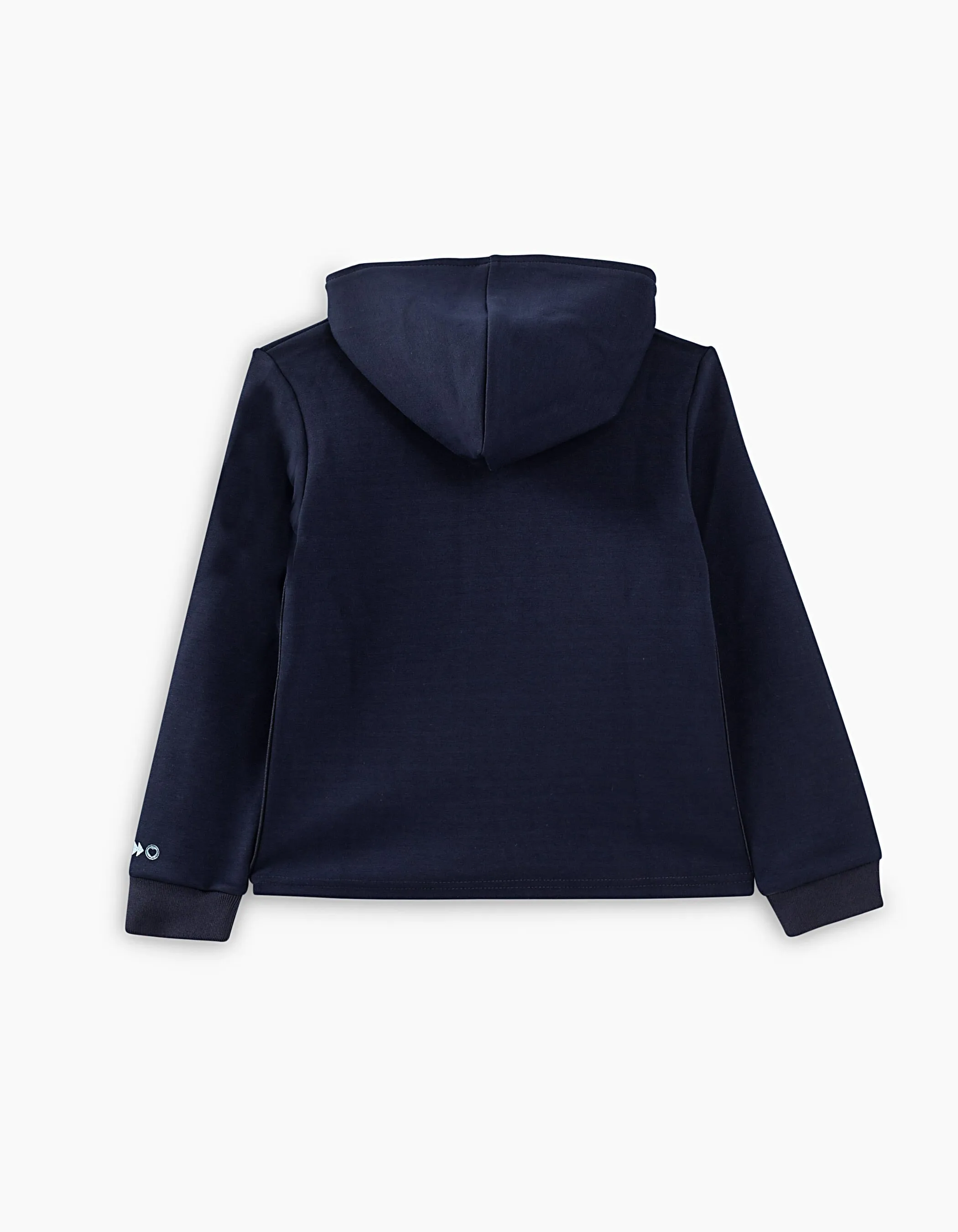 Cardigan sport navy avec doublure capuche imprimée fille