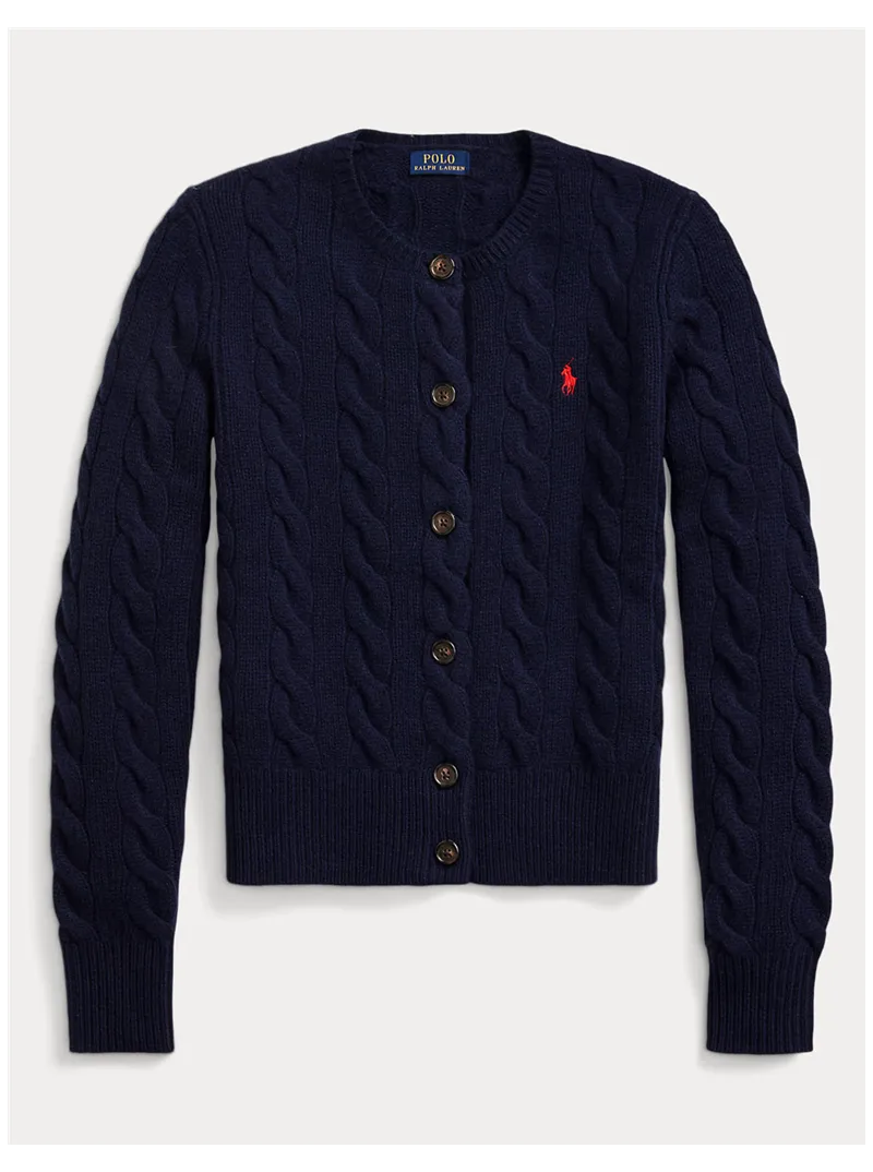 Cardigan torsadé laine cachemire Ralph Lauren