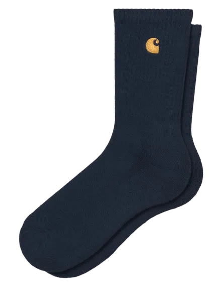 CARHARTT WIP - CARHARTT - Chase Socks, Dark navy/ Gold - INSIDE URBAN WEAR