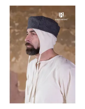 Chapeau médiéval Hugo, gris ⚔️ Boutique Épées