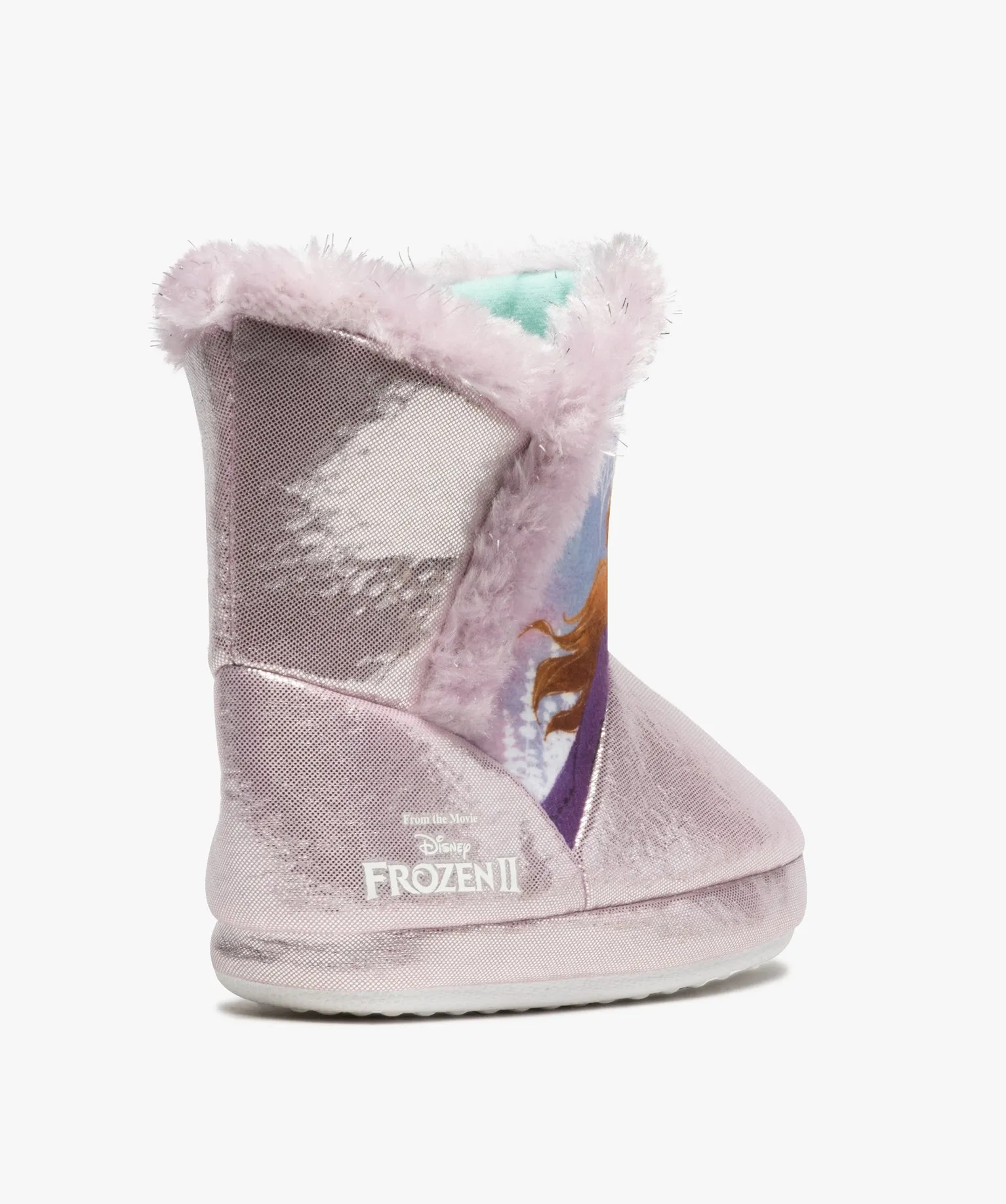 chaussons fille boots a bords fourres ¨C reine des neiges violet chaussons