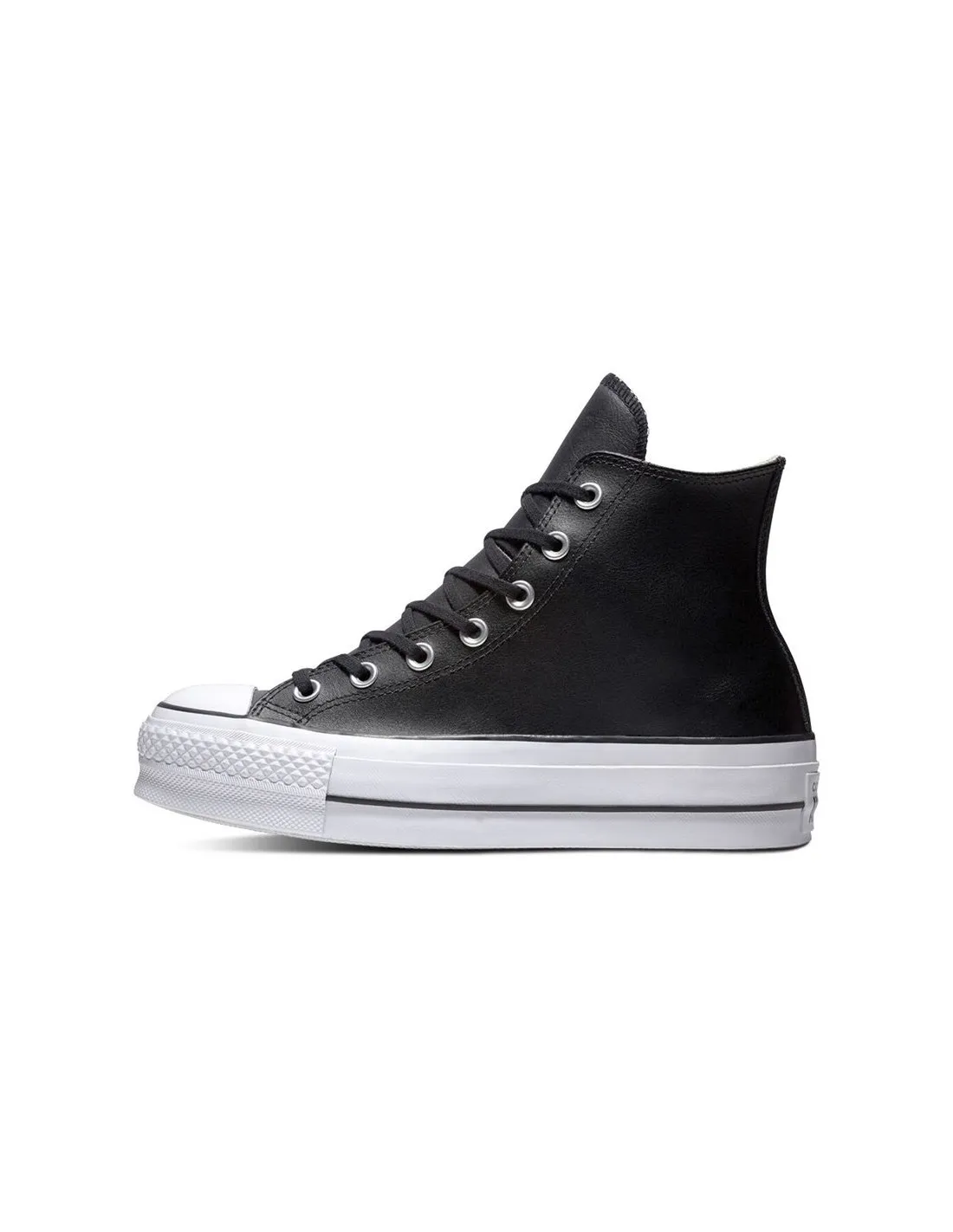 Chaussures Converse Chuck Taylor All Star Platform Leather High Top Black