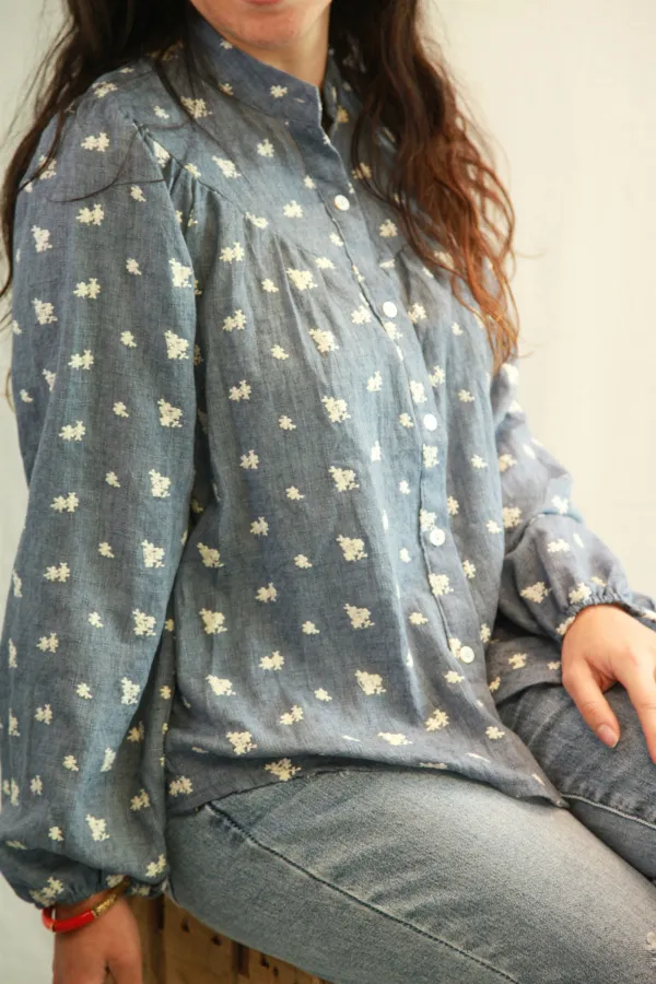 Chemise brodée valentine - Mode et prêt à porter
