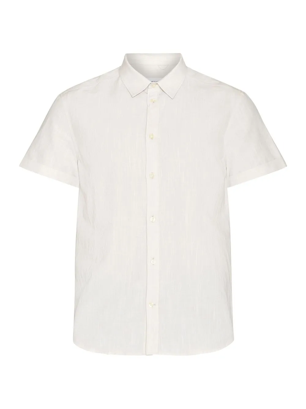 Chemisette en coton et lin bio | beige chiné "regular linen short sleeve light feather gray" 1228 light feather gray h