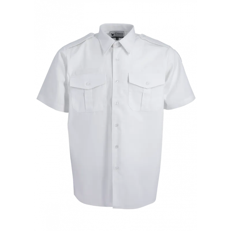 CHEMISETTE PILOTE HOMME BLANCHE MANCHE COURTE
