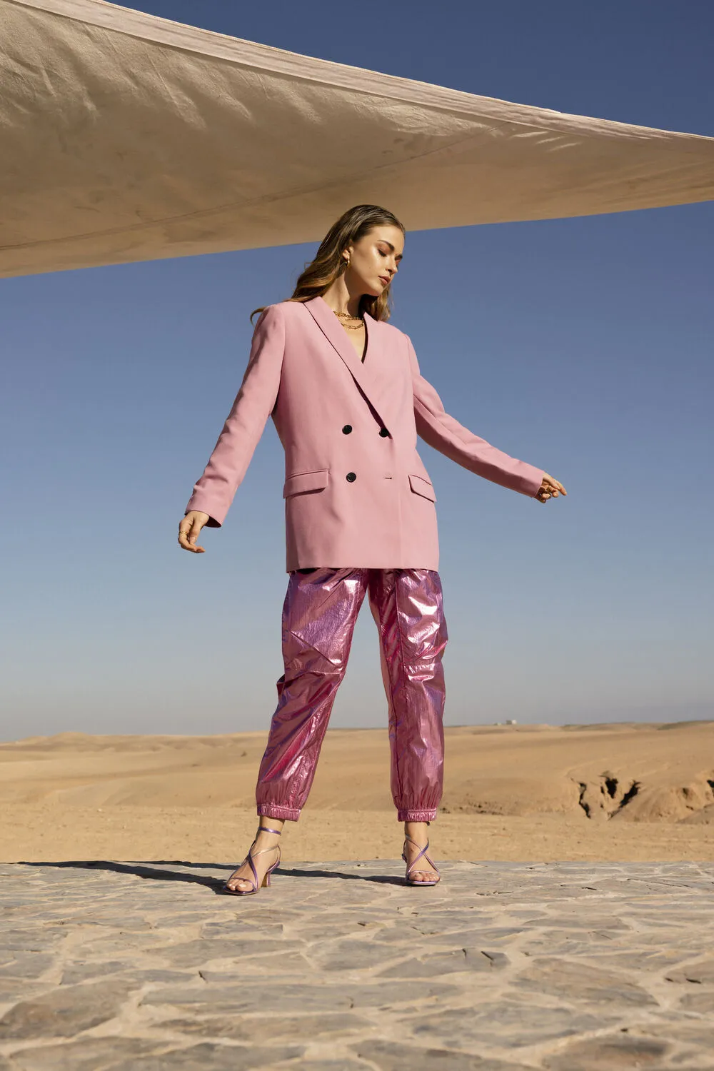 co'couture blazer vola oversized blazer en rose