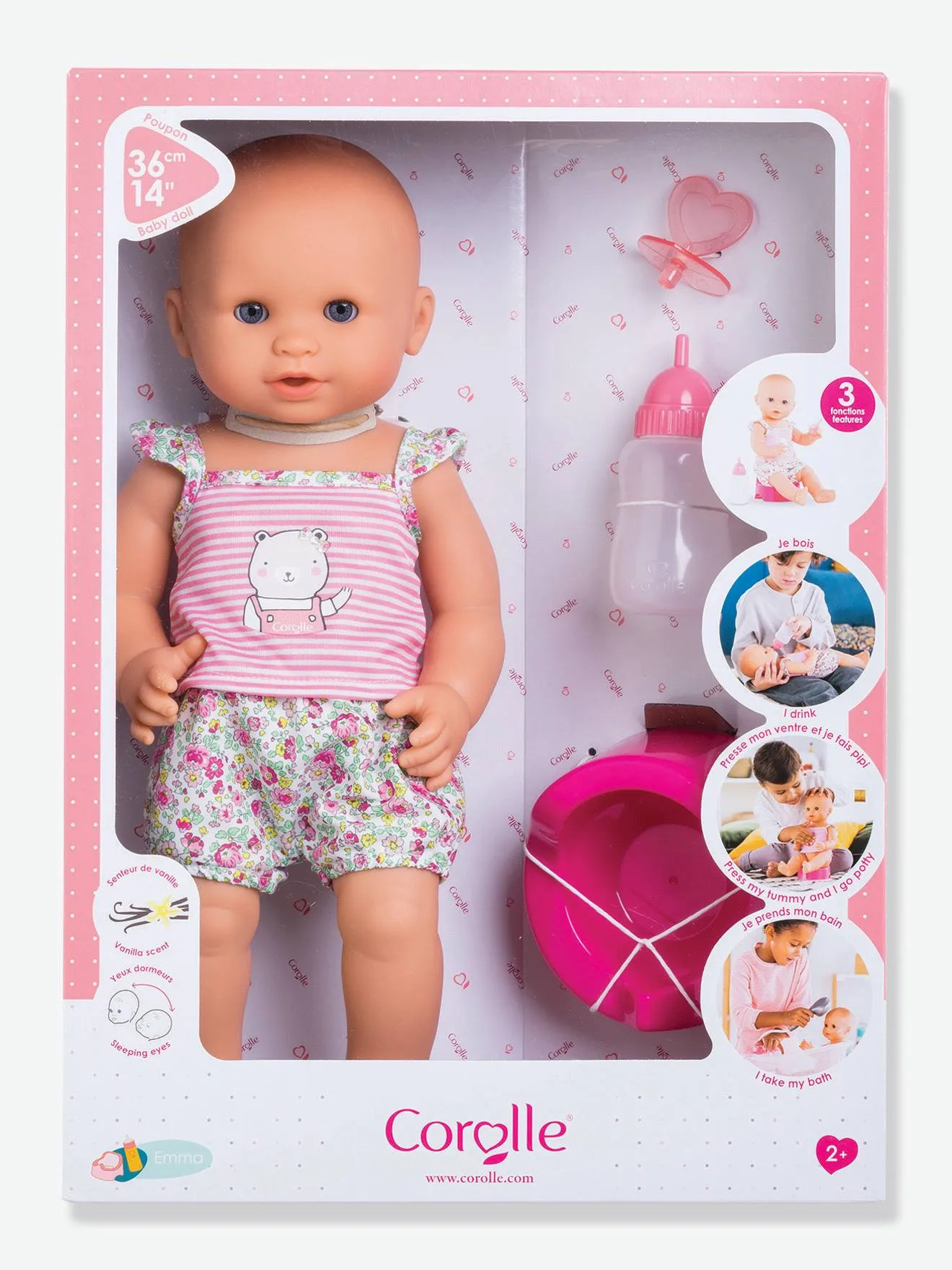 Coffret Emma fait pipi COROLLE rose bonbon - Corolle