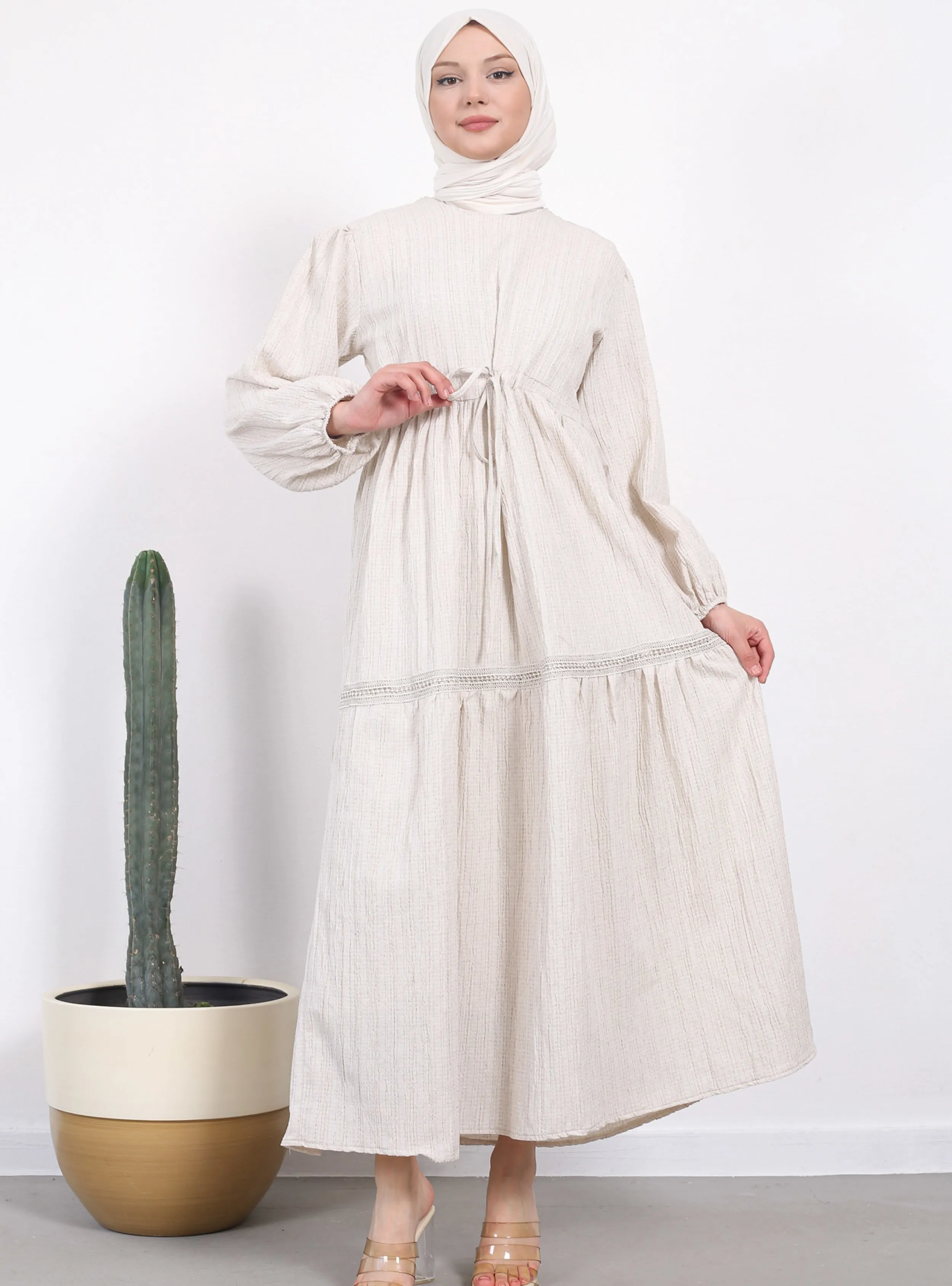 Ecru - Modest Dress