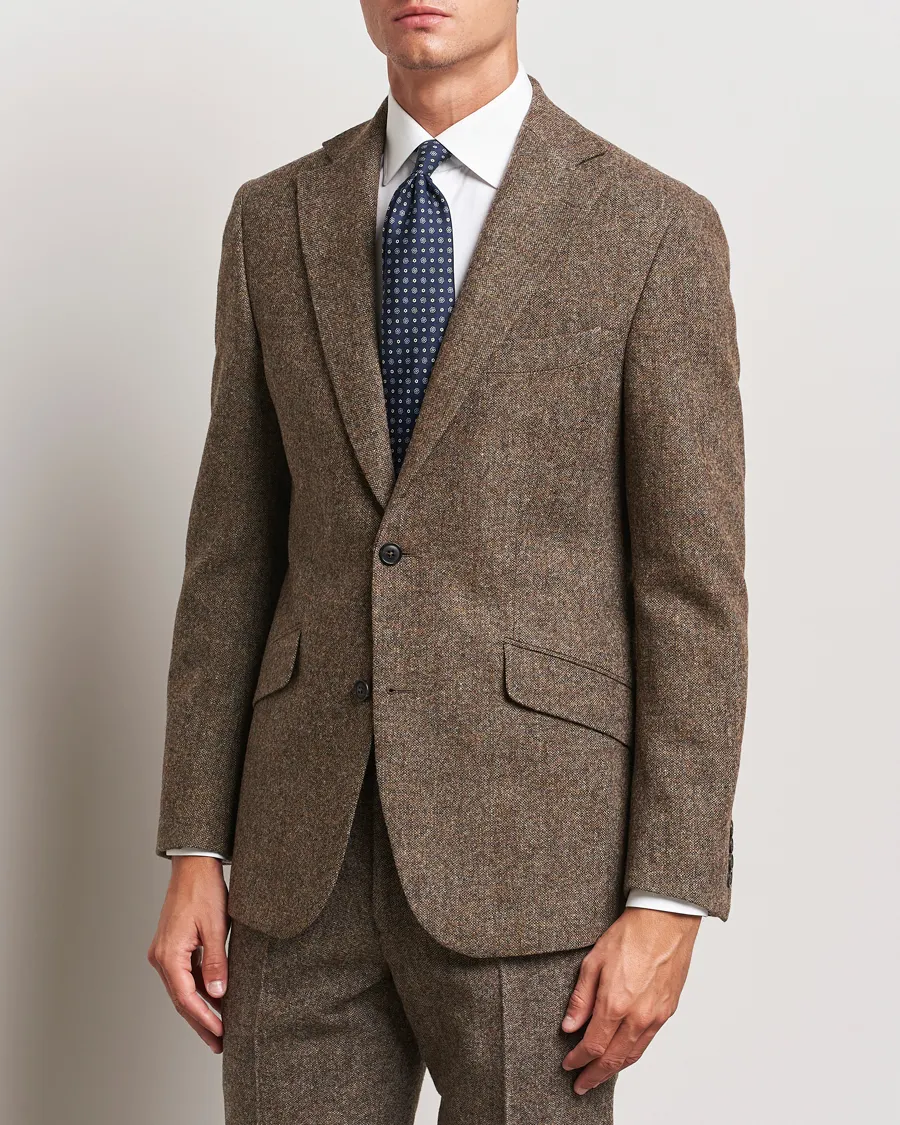 Edward Wool Donegal Blazer Brown