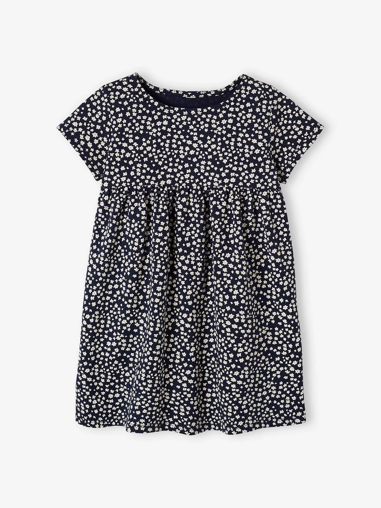 Ensemble robe + cardigan fille ivoire imprimé - Vertbaudet