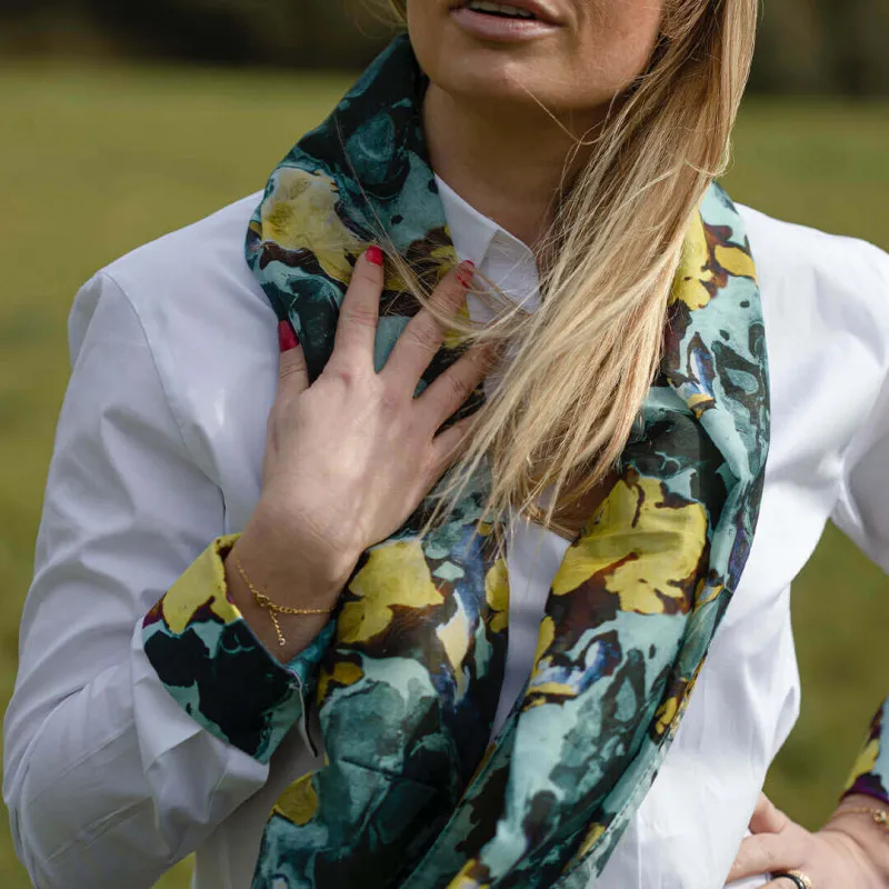 Foulard femme en soie et coton "Marble" - Paul Smith - Scarpe