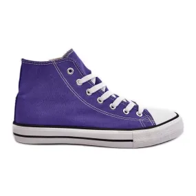 FR1 Baskets montantes classiques pour femmes Violet Remos