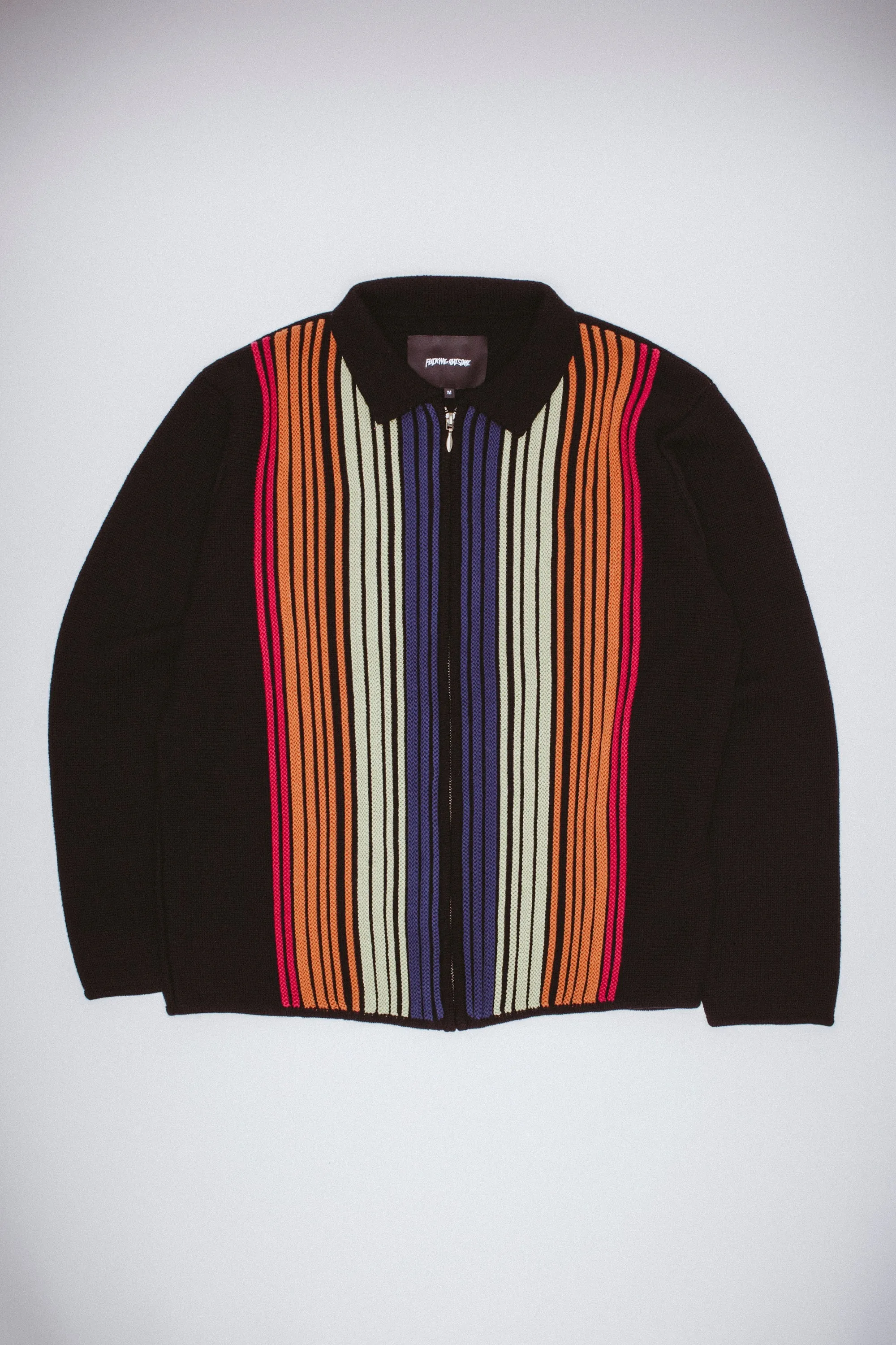 Fucking Awesome - Multi Stripe Zip Polo - Black/Striped
