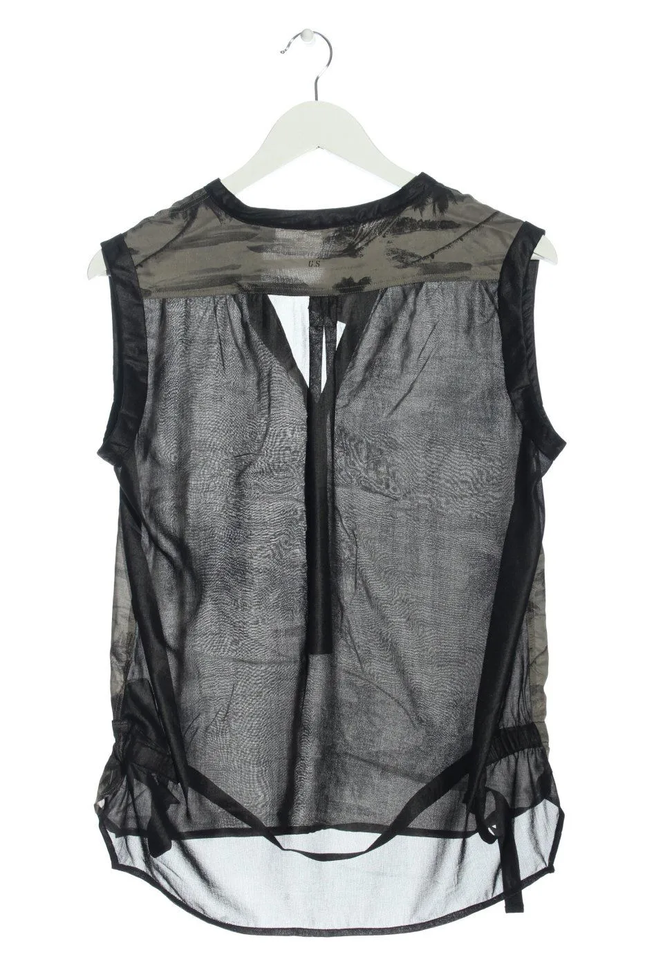 G-Star Blouse sans manche noir-gris clair motif de fleur style décontracté