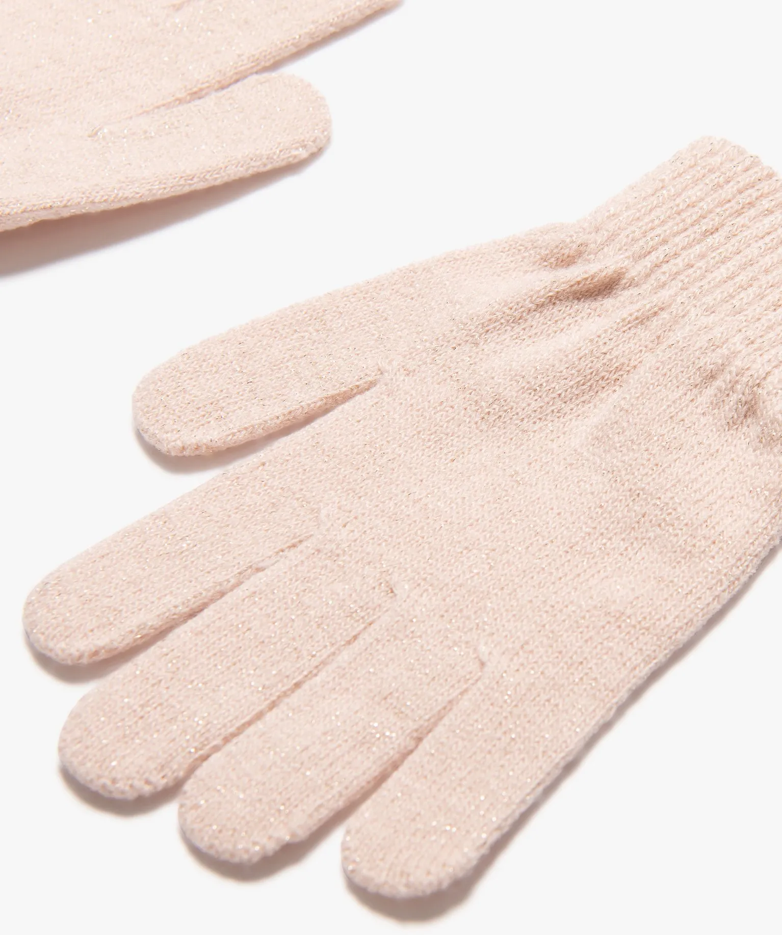 gants en maille fille (lot de 2) marron chine