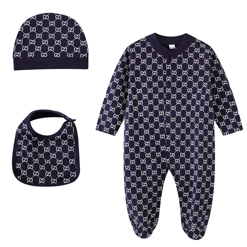 INS Bébé Marque Vêtements Bébé Barboteuse Nouveau Coton Nouveau Né Bébé Filles Garçon Printemps Automne Barboteuse Enfants Desig