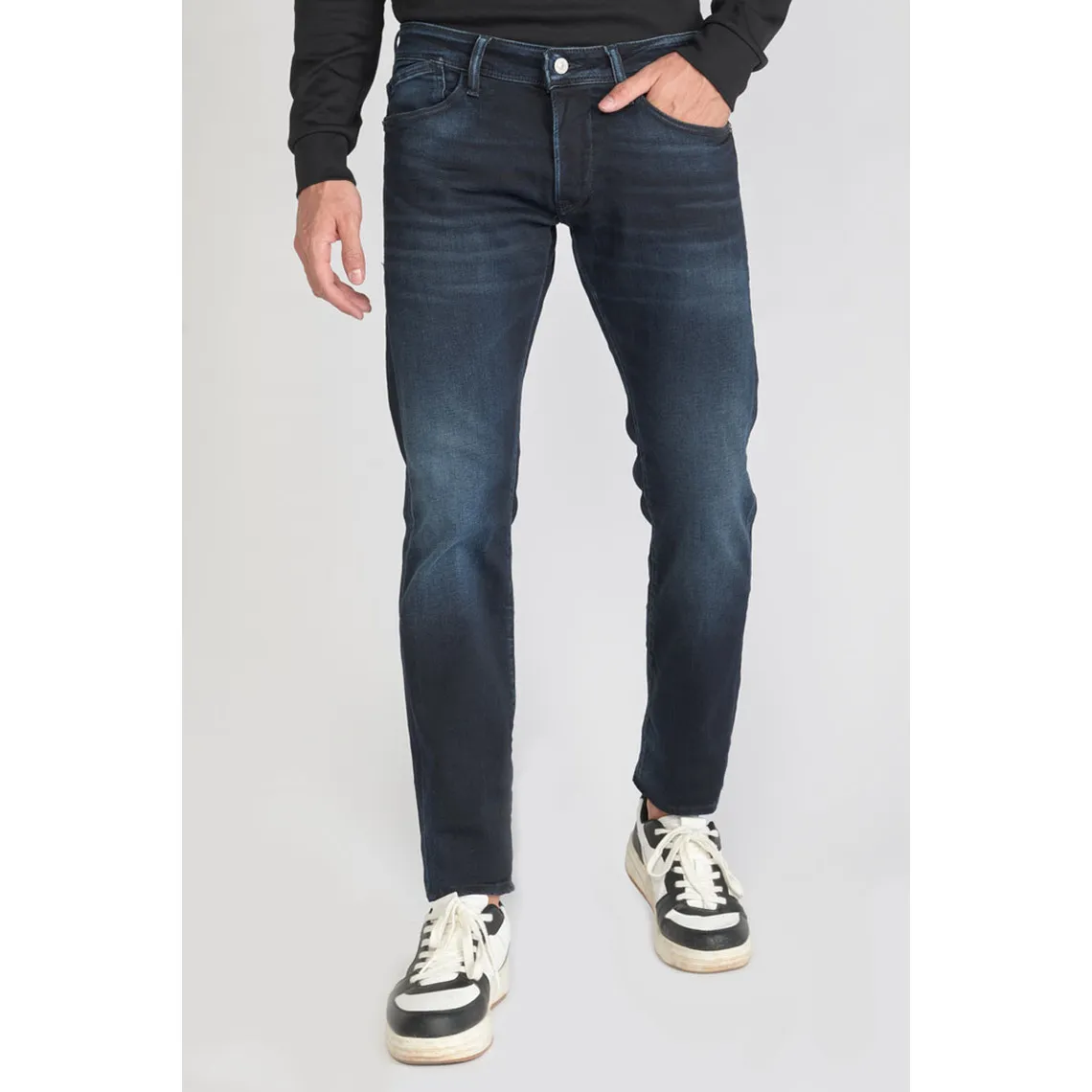 Jeans slim stretch 700/11, longueur 34 bleu Van Le Temps des Cerises - Jean Homme sur MenCorner