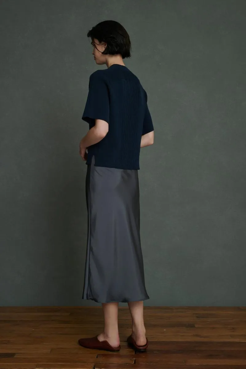 Jupes & Shorts | Femme Soeur JUPE FEVER Jupe Mi-longue En Satin Fluide Gris Foncé Gris Foncé
