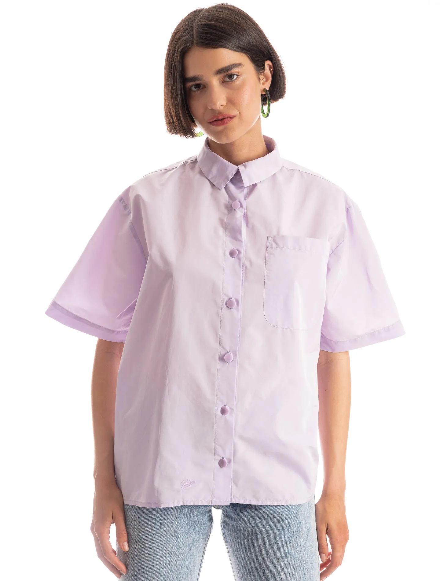 La chemisette Taffy taffetas recyclé Lilas