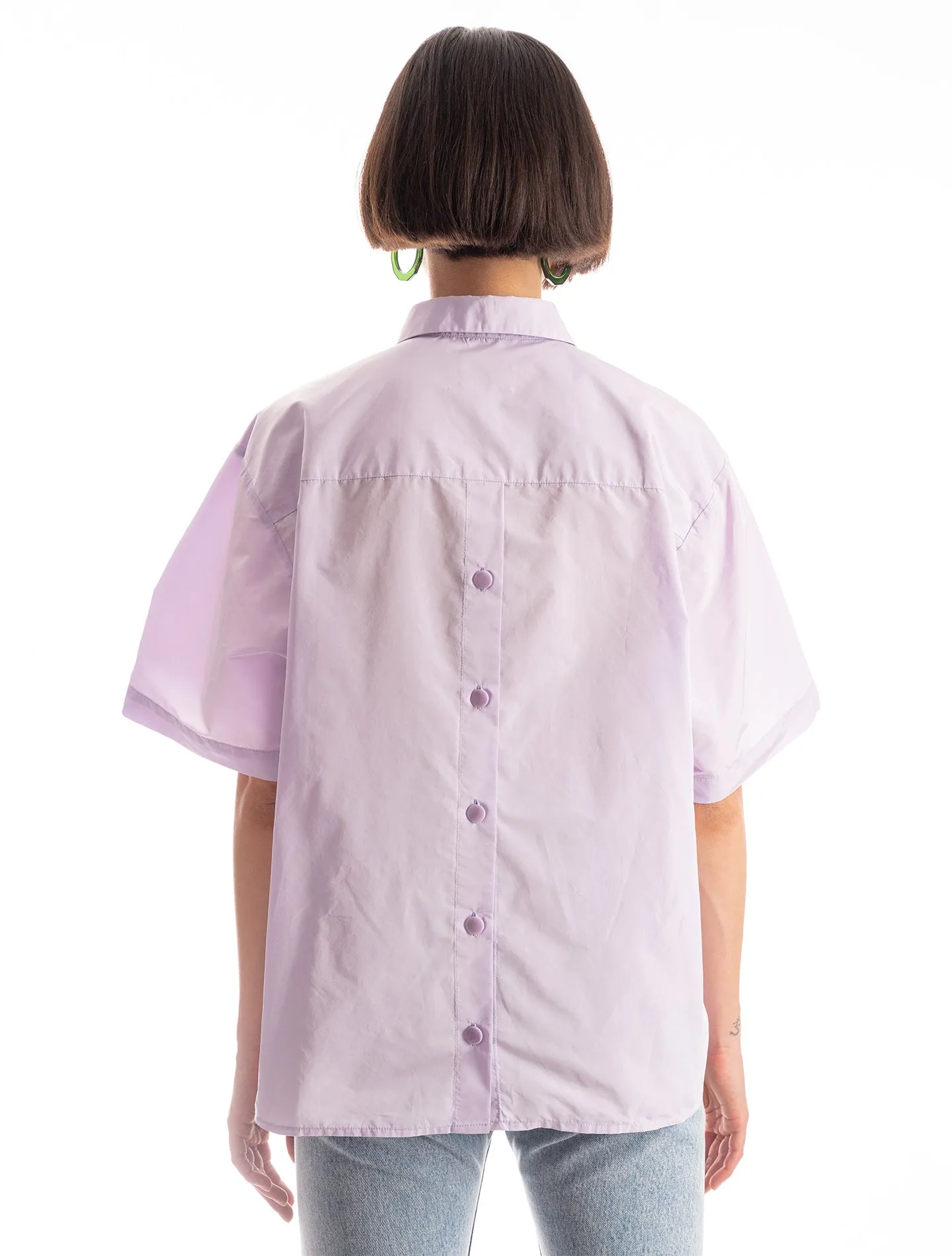 La chemisette Taffy taffetas recyclé Lilas