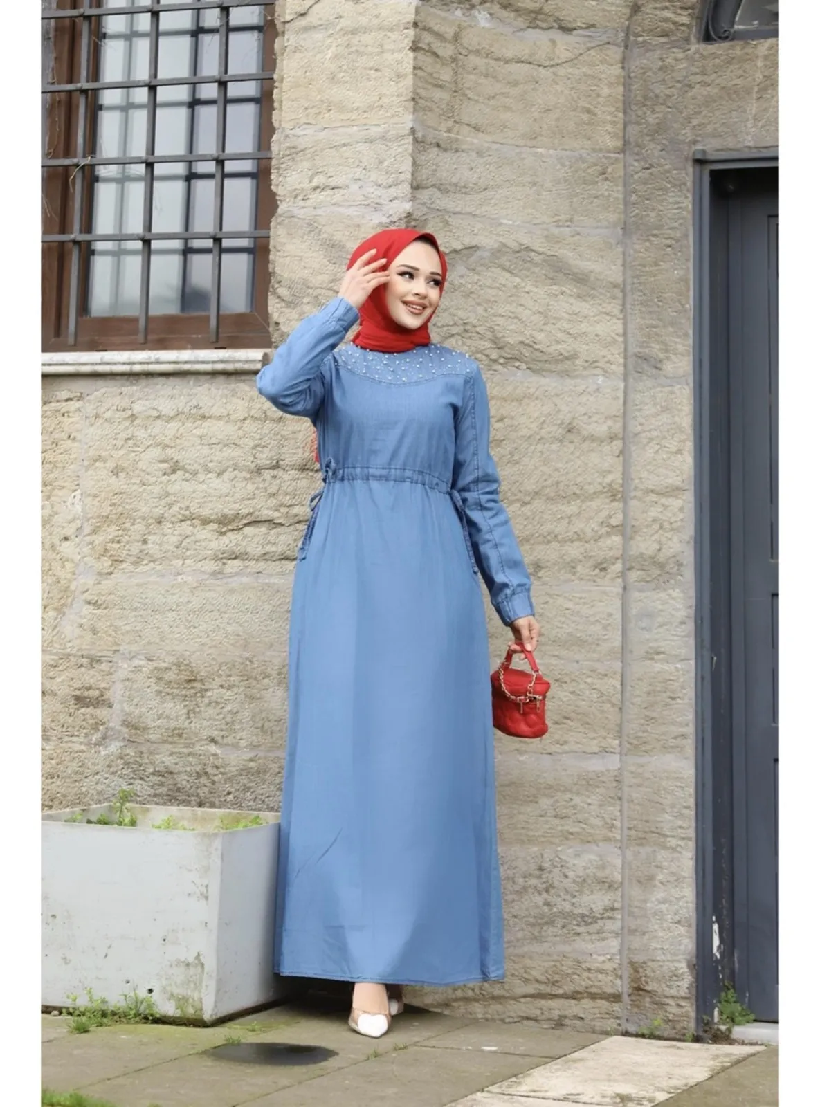 Light Navy Blue - Modest Dress