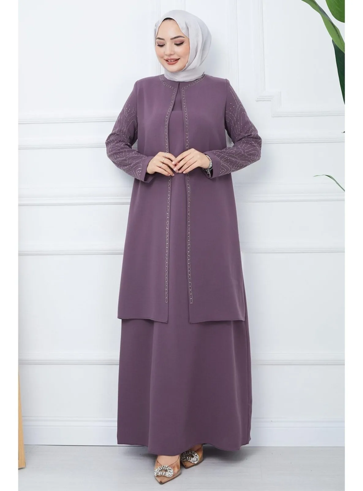Maroon - Modest Dress