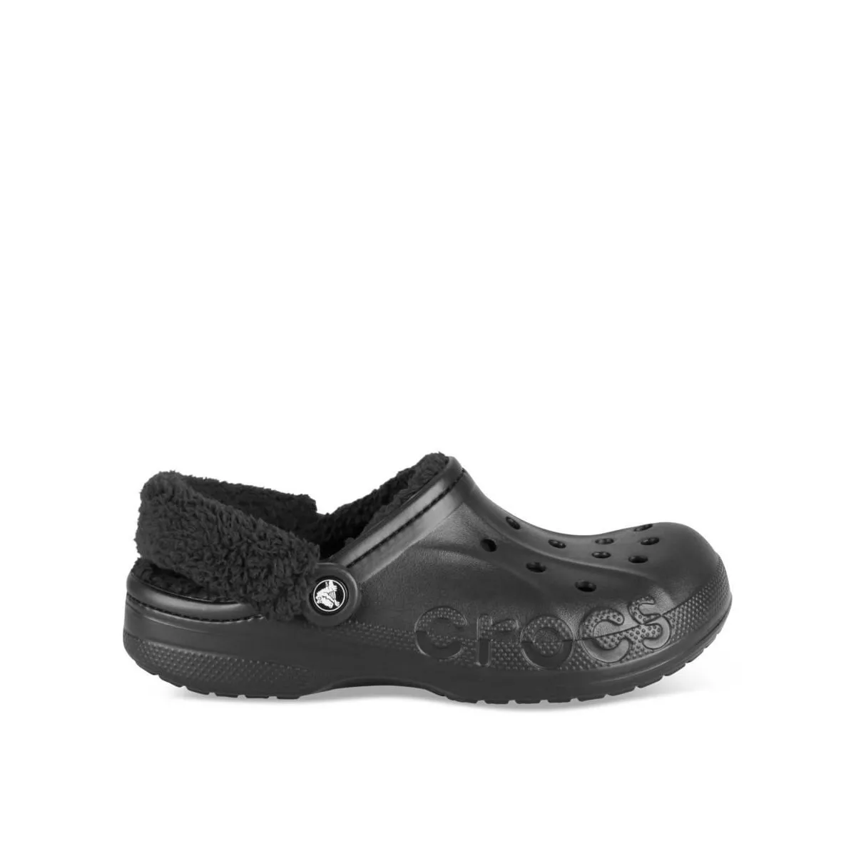 Mules NOIR CROCS Baya Lined Fuzz Strap