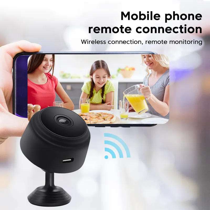 Olaf – Mini caméra de Surveillance A9 IP WiFi HD 1080P, dispositif de sécurité domestique sans fil, avec Vision nocturne intelli