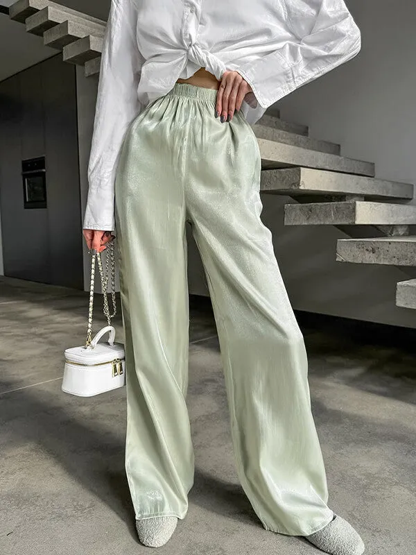 Pantalon Brillant Éclatant Décontracté