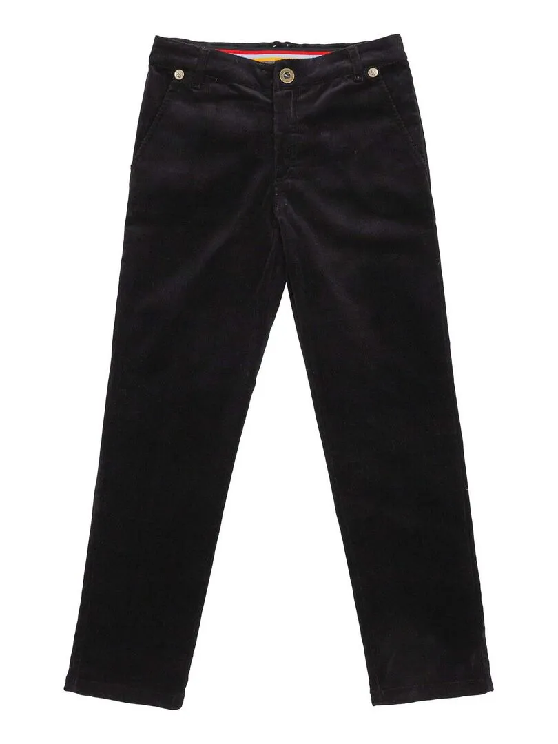 Pantalon Chino Garçon  Velours Noir  SAINCLAIR - 'LA FAUTE A VOLTAIRE' - Noir