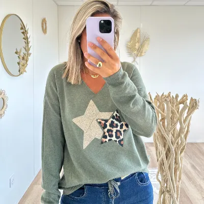 Pull Cassie kaki