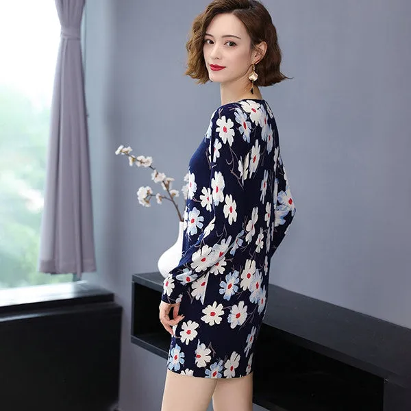 Pull Fleurie Long Femme