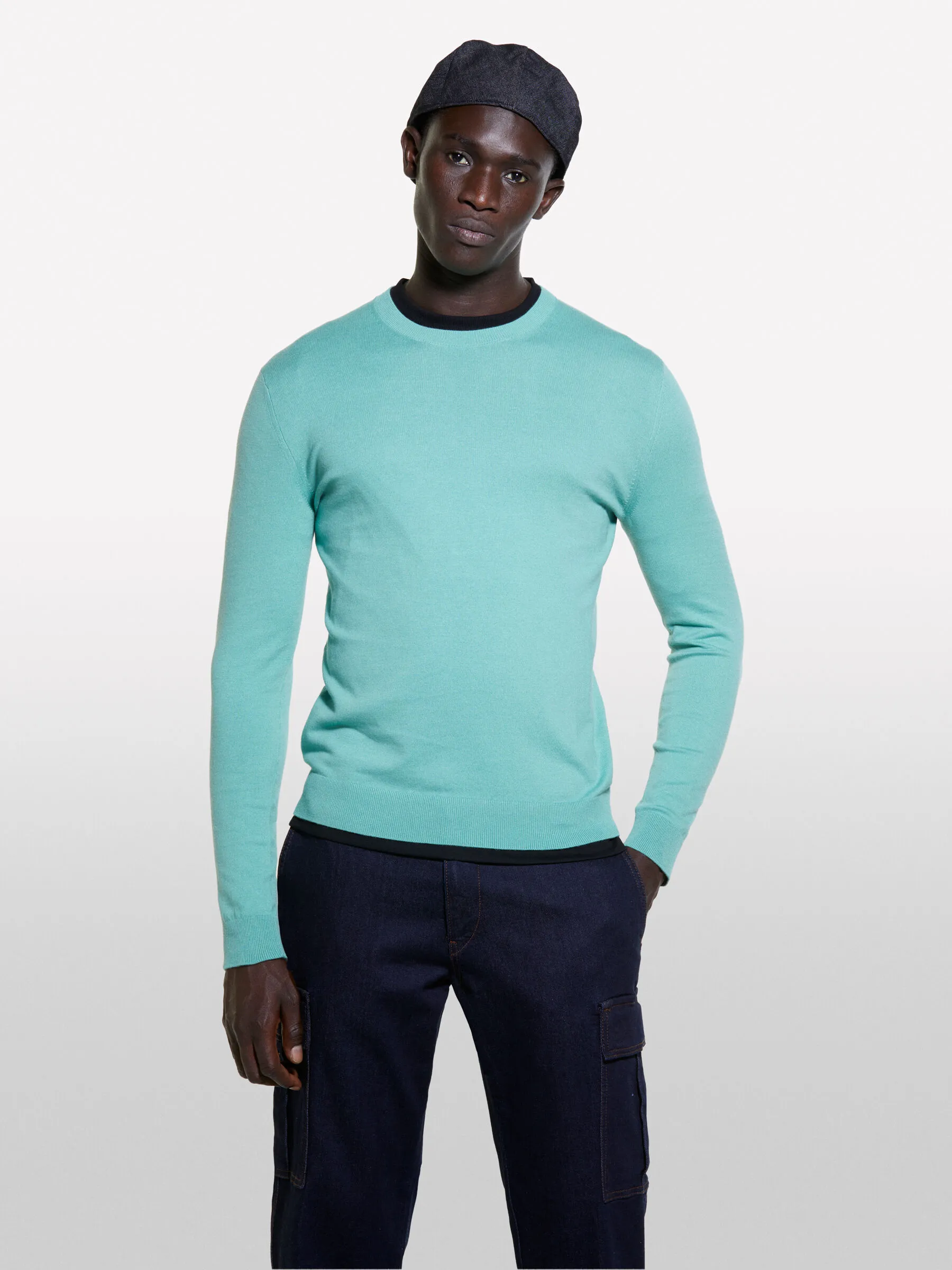 Pull uni vert clair