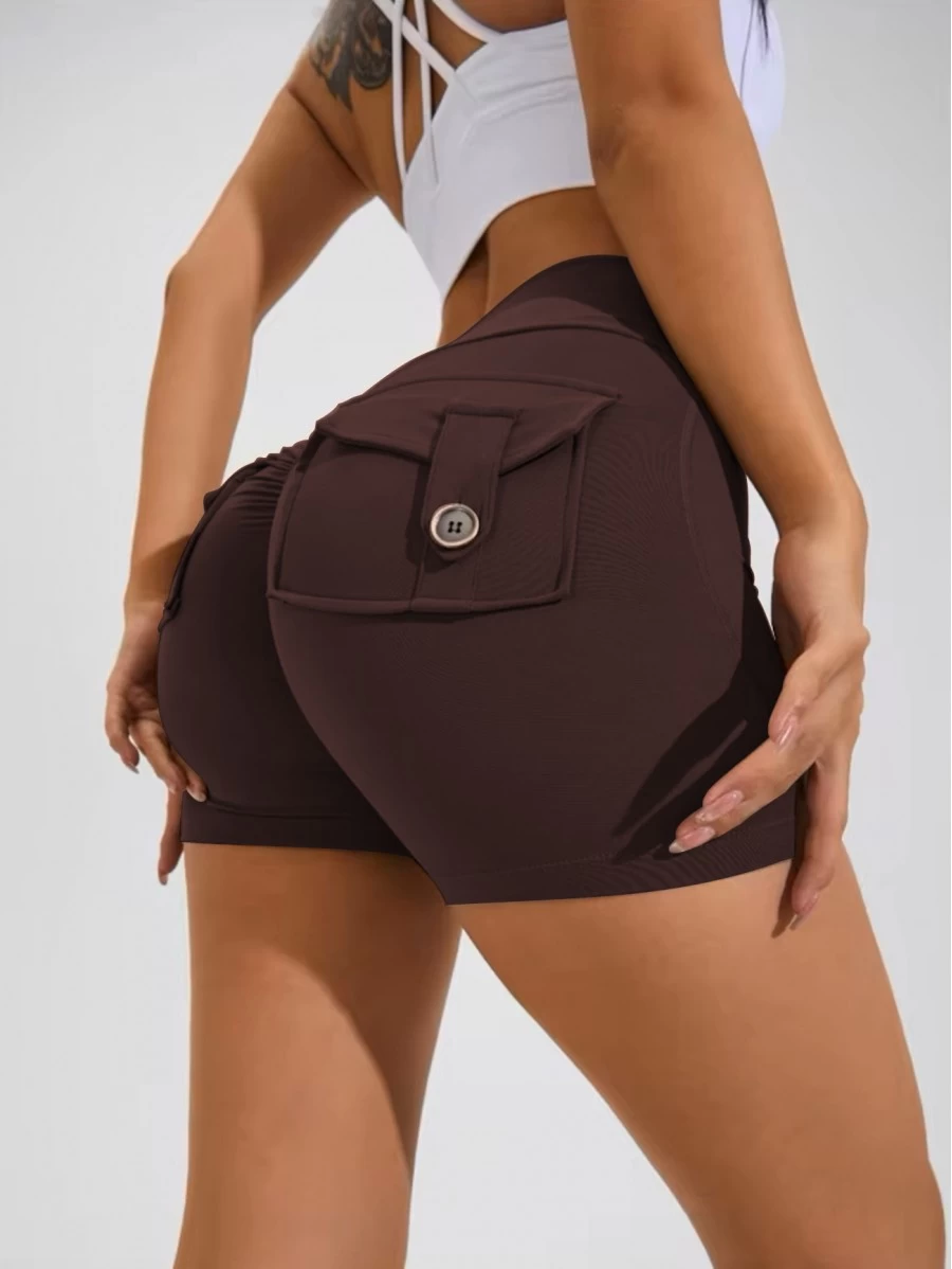 Push up women's shaping shorts chocolate ZAPPY TRENDY K133 MITARE Color Brown Size XS