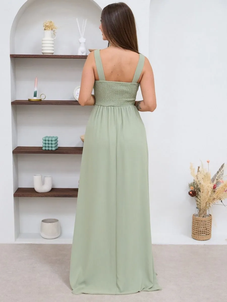 Robe longue Avril Olive